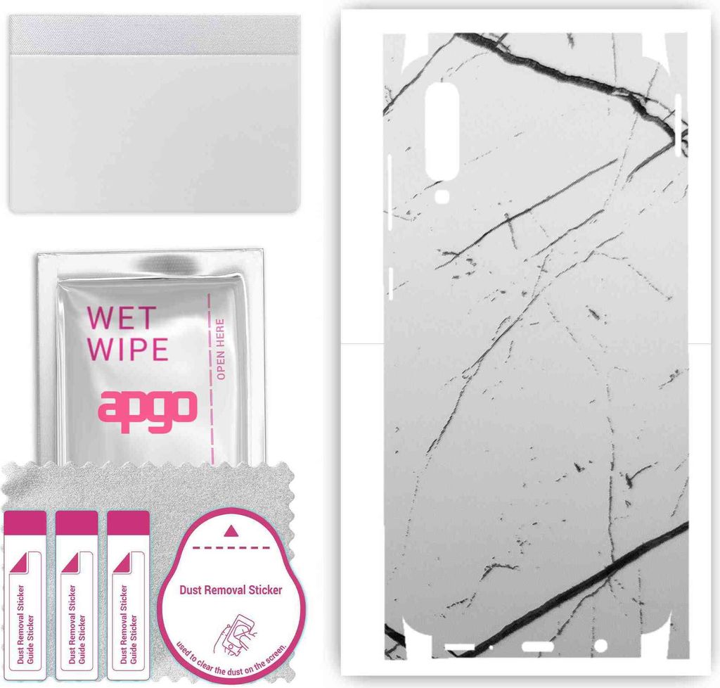 apgo Rückseite + Seiten Schutzfolie, Skin, kompatibel mit Samsung Galaxy A70, Hinten Displayschutzfolie aus Vinylfolie, kratzfest, einfache Montag...