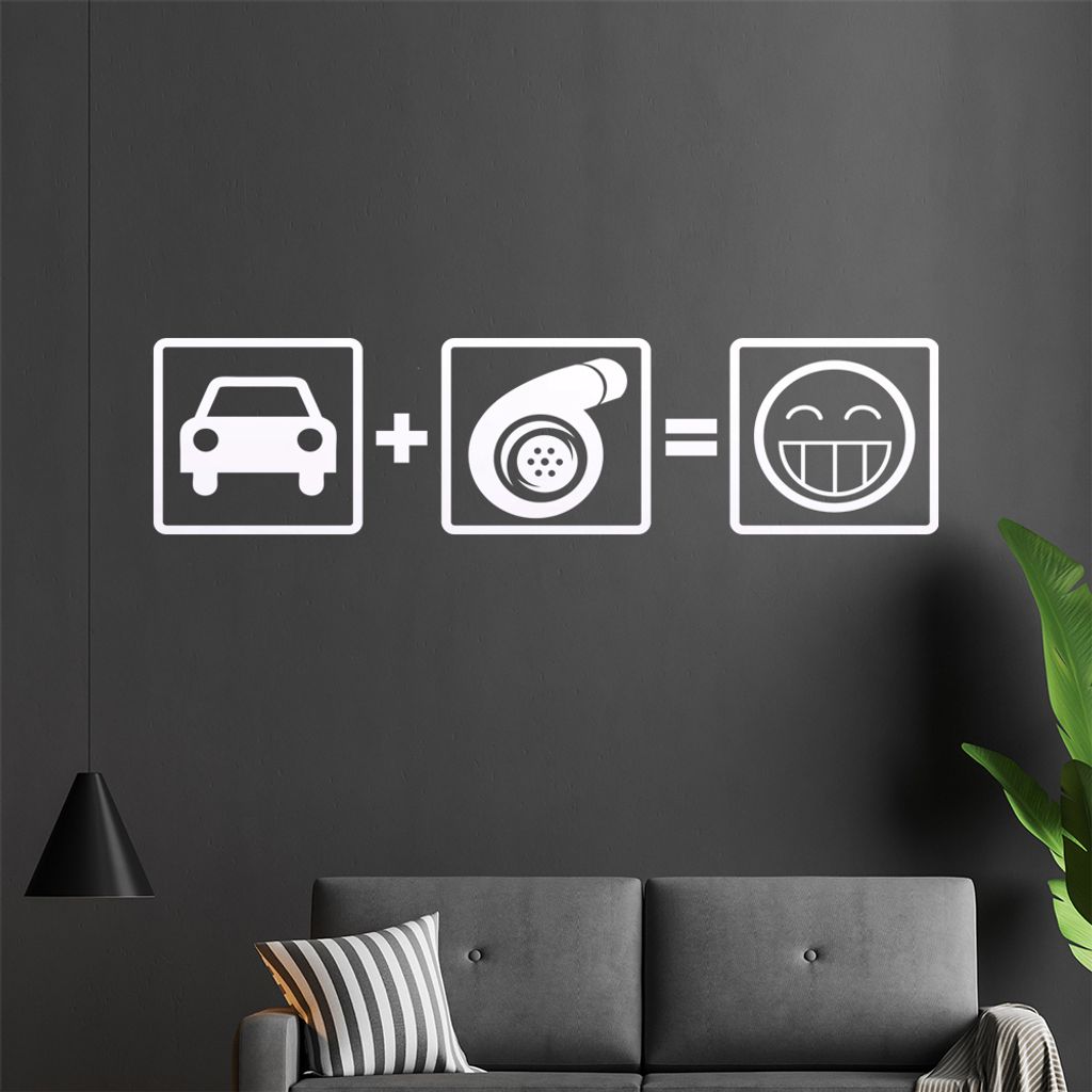 Turbo Boost Wandtattoo in 6 Größen - Wandaufkleber Wall Sticker - Dekoration, Küche, Wohnzimmer, Schlafzimmer, Badezimmer