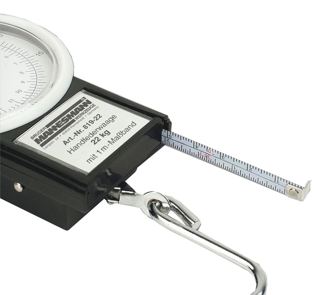 Produktbild von Mannesmann Taschenfederwaage 25 Kg – M 813-025, Für Professionelle & Hobby-Anwendungen