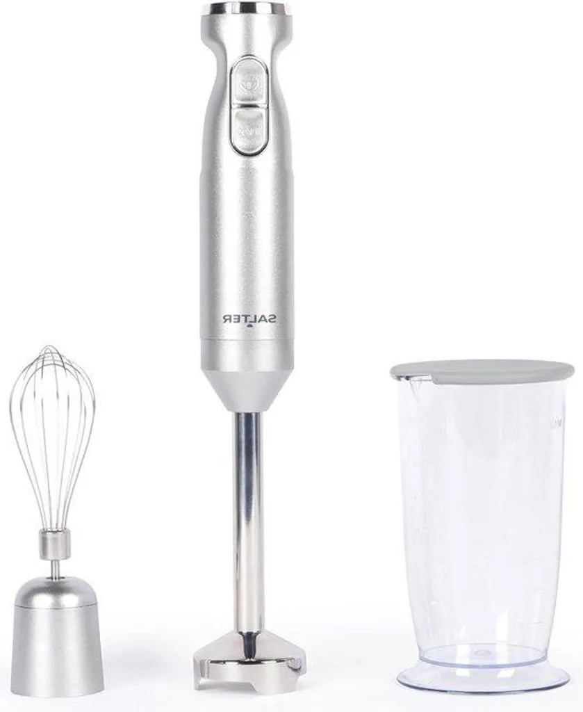 Mixeur plongeant 2-en-1 performant 1000W inox avec bol gradué 700 ml