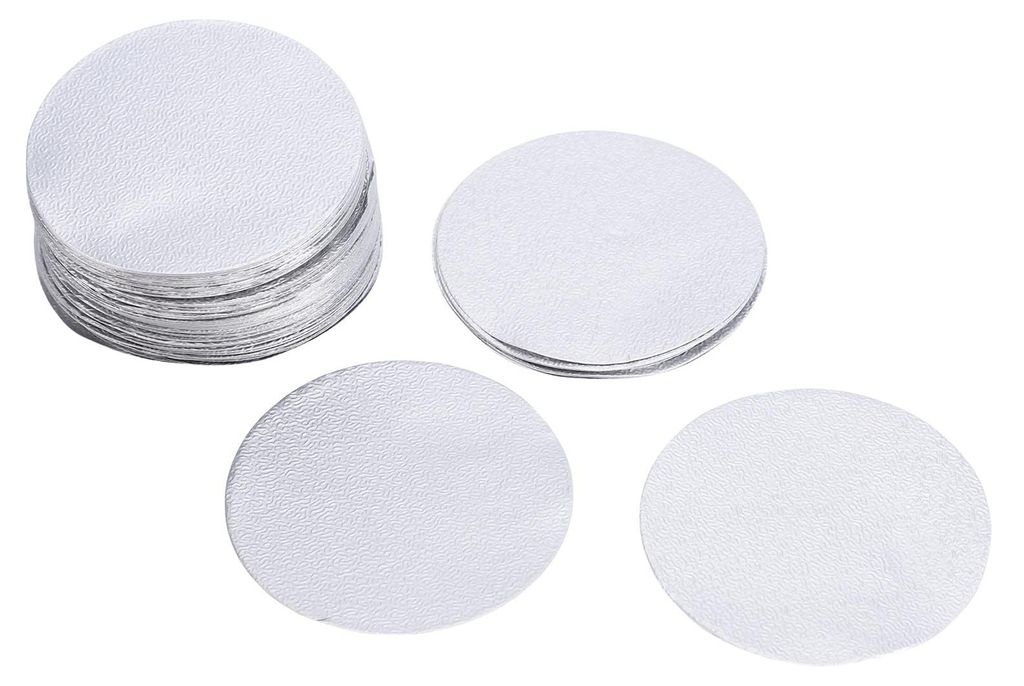 200 Stück Aluminiumfolien-Deckel, 34,5 mm, heißversiegelte Folienverschlüsse für wiederbefüllbare Kaffeekapseln