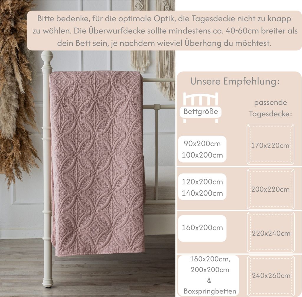 HOMELEVEL Tagesdecke 240x220 Cm – Wendbarer Überwurf Für Bett & Sofa In Grau/Dunkelgrau