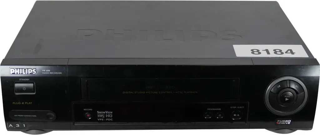 Philips VR 600 Magnétoscope 4 têtes avec rembobinage rapide Turbo Drive