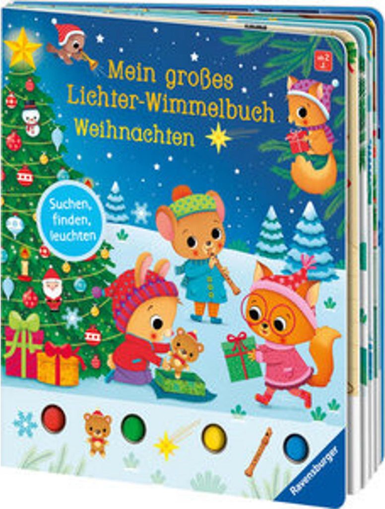 Mein großes Lichter-Wimmelbuch: Weihnachten – Wimmelbuch ab 2 Jahre, mit über 50 Lichtern
