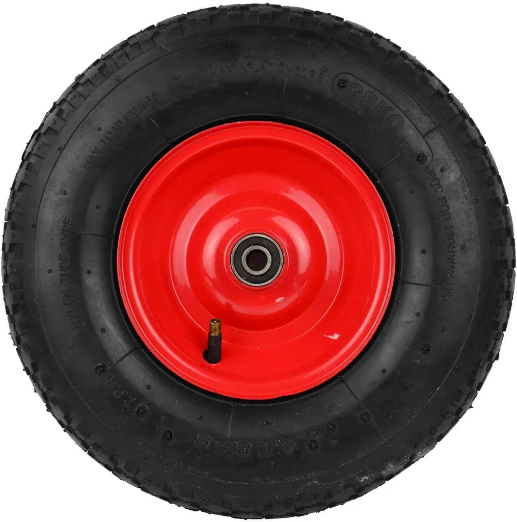 Roue de brouette 4.00-6 avec essieu pneu gonflable confort et robuste