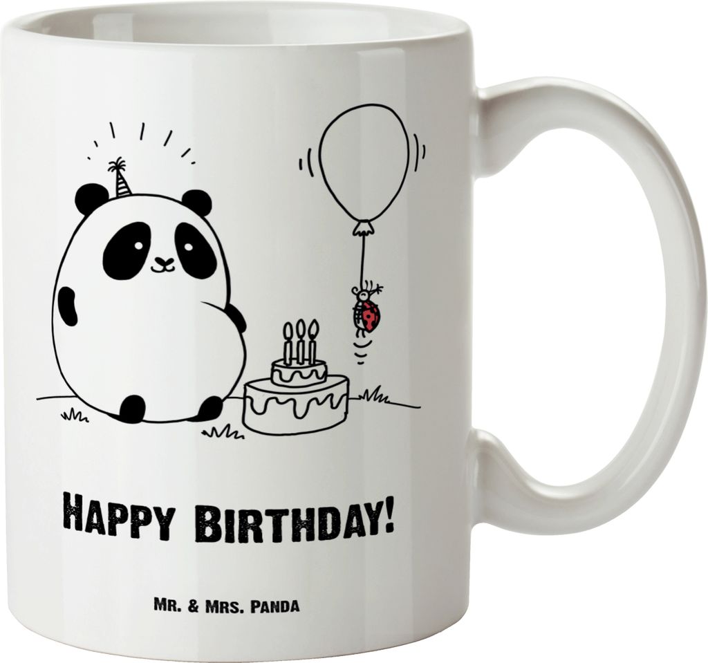 Mr. & Mrs. Panda Pott Panda Geburtstag - Weiß - Geschenk, Große Tasse, Haferl, Keramiktasse, jumbotasse, Teetasse