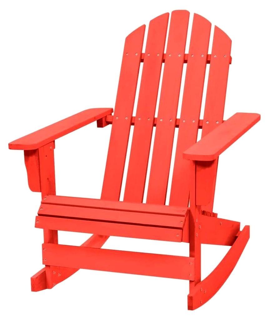 Adirondack-Schaukelstuhl aus massivem Tannenholz, ergonomisches Design, witterungsbeständig, Relaxsessel für den Garten, Outdoor-Schaukelstuhl, B...