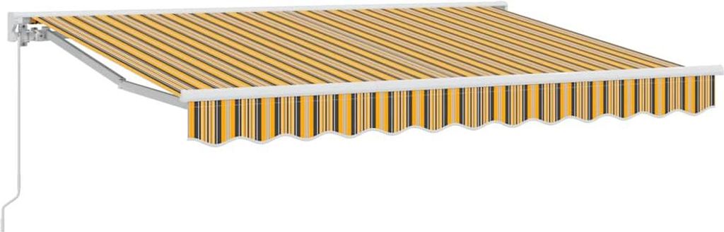 Einziehbare Markise Bunt gestreift 350x200 cm Stoff