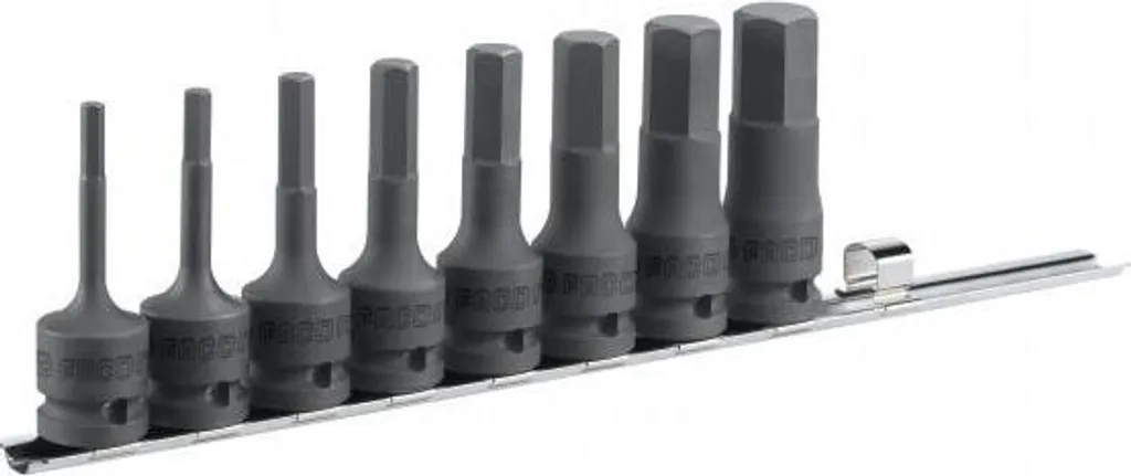 Douilles Impact 1/2 Facom NS.550A - Jeu de 8 inserts femelles 6 pans