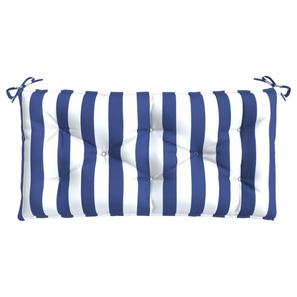 Gartenbank-Auflage Blau&Weiß Gestreift 110x50x7 cm Stoff