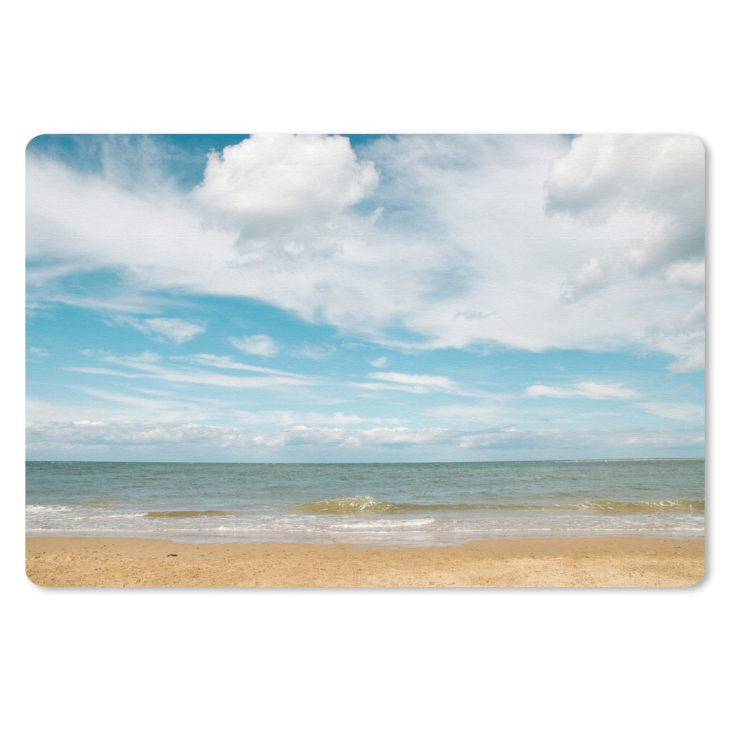 MuchoWow Schreibtischunterlage Strand - Sommer - Wolken 60x40 cm - XXL Mauspad - Großes Mauspad