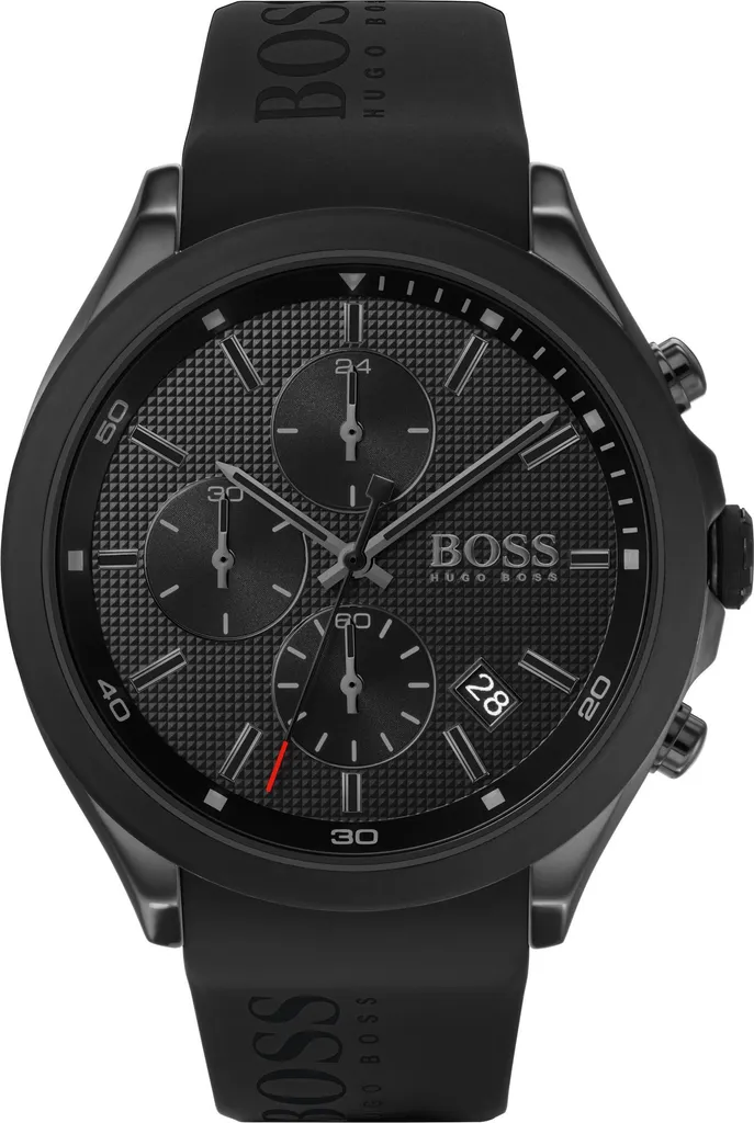 Boss 1513720 Velocity Orologio Analogico Uomo Silicone Nero