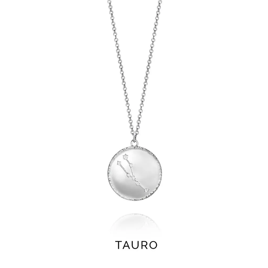 Collier Taureau Horoscopo 61014C000-38T en argent massif brillant