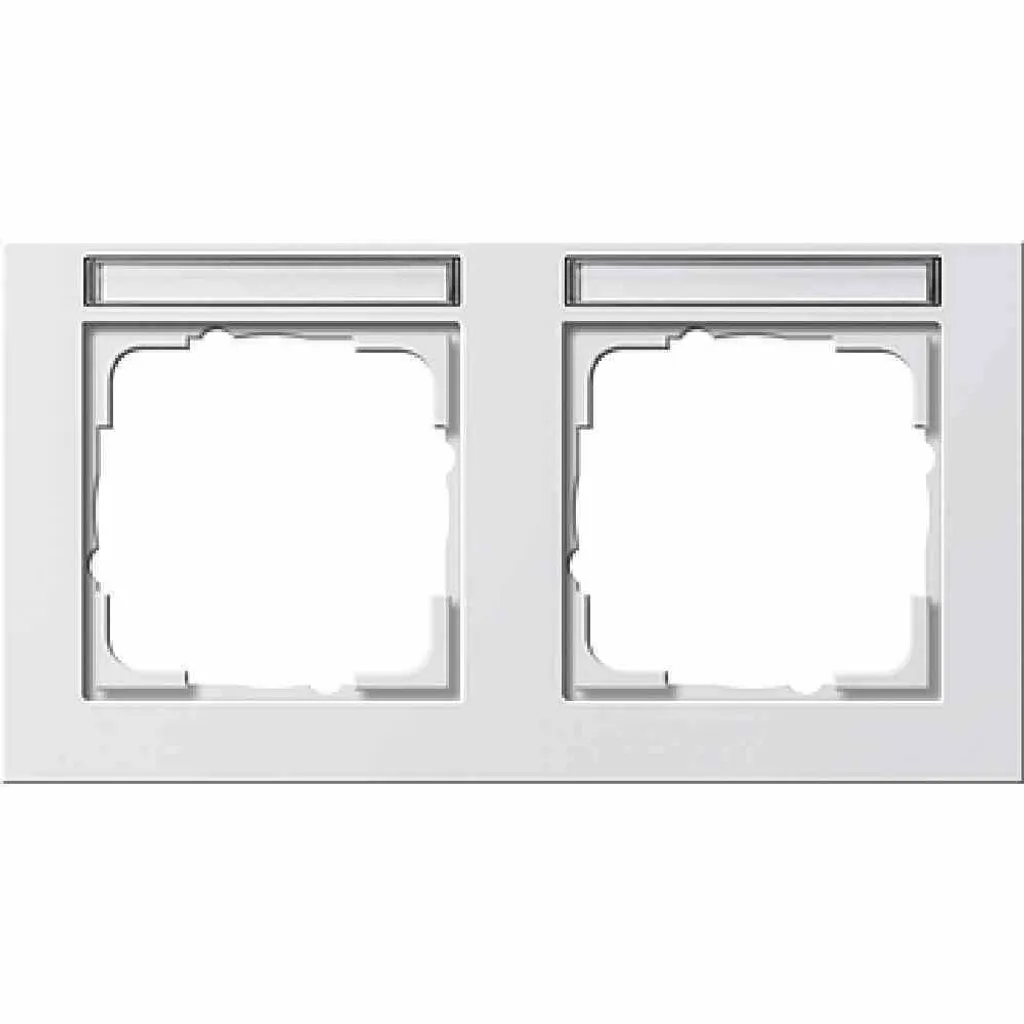 Cadre de finition horizontal Gira 109229 pour 2 interrupteurs blanc pur