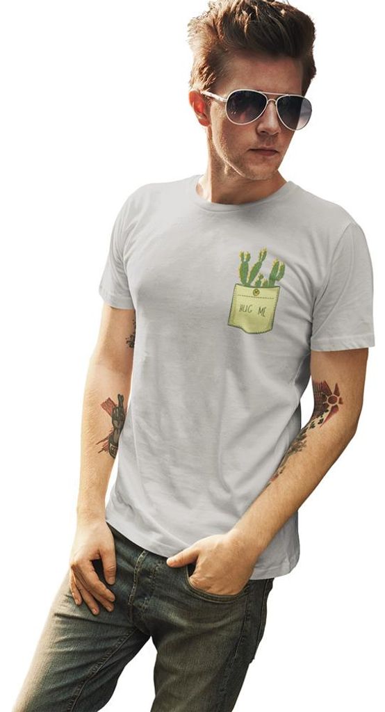 D&B Uni Polo PO00005 Cactus Pocket Grau-Größe 4XL