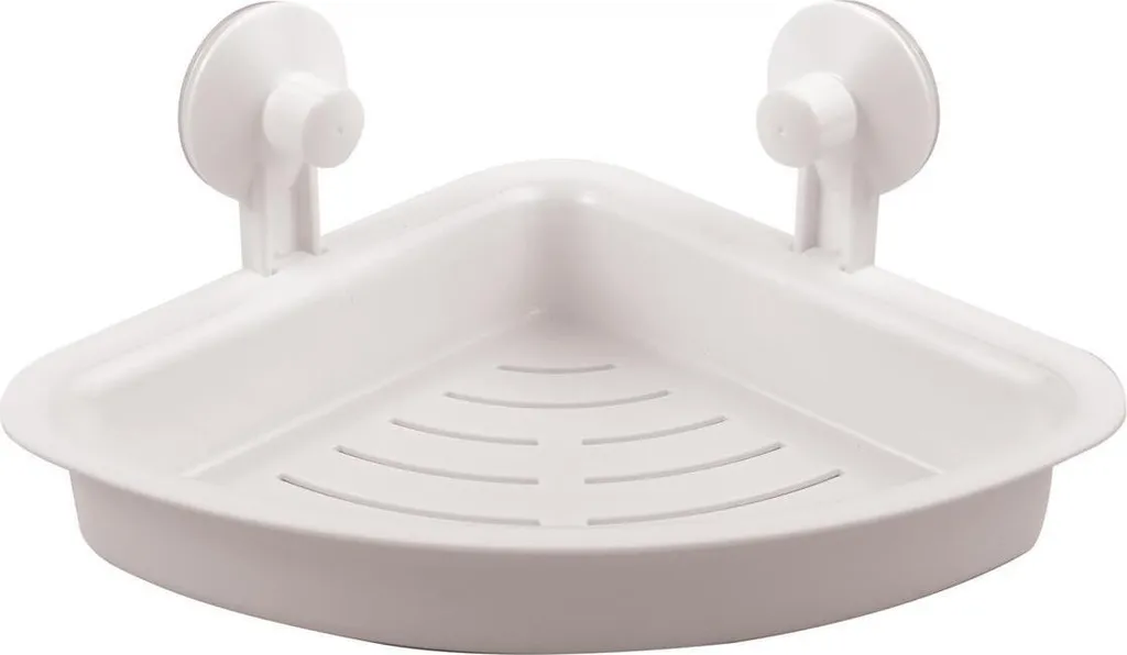 MSV mensola angolare per doccia bagno mensola per bagno bianco - con ventose