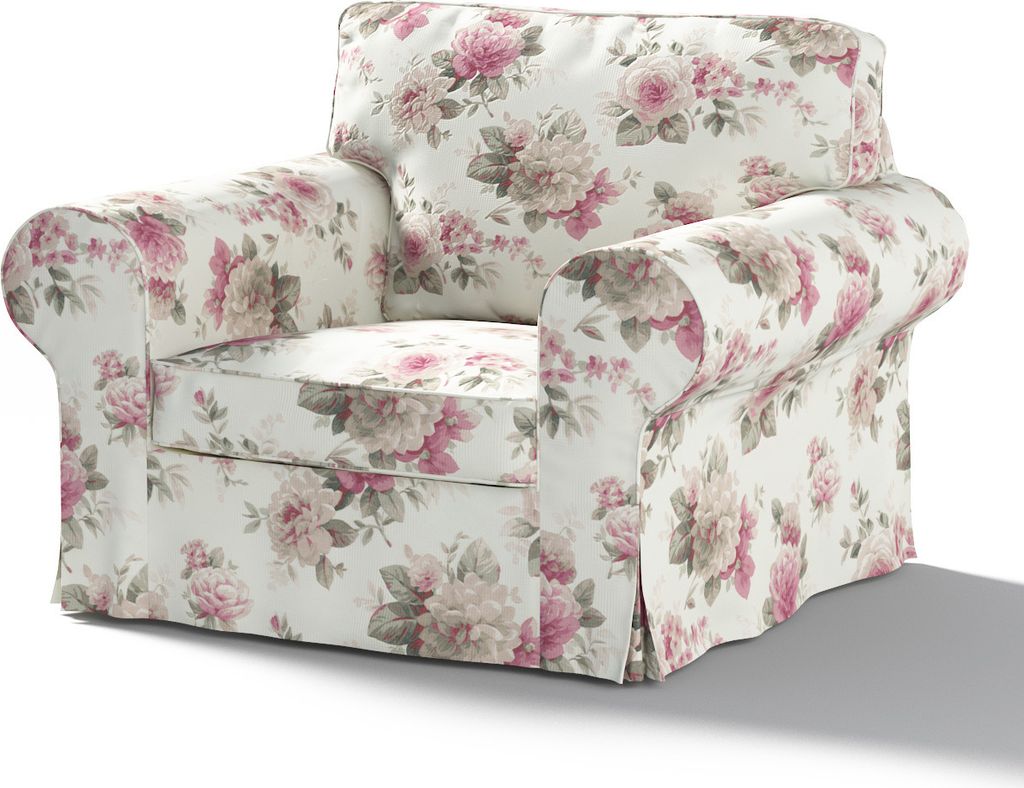 Dekoria Bezug für Ektorp Sessel, beige- rosa, Sesselhusse für Ektorp Sessel