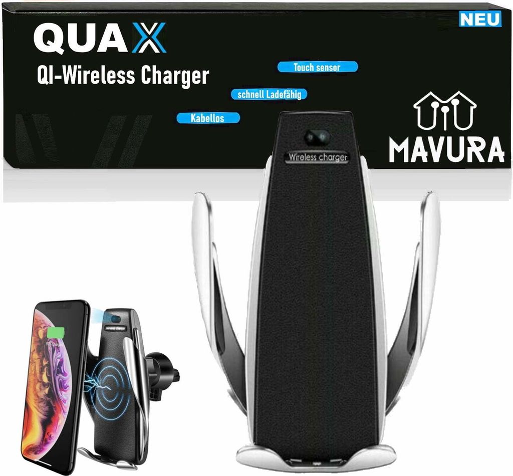 QUAX QI Wireless Charger Auto Handy Halterung magnetisches Induktions Ladegerät