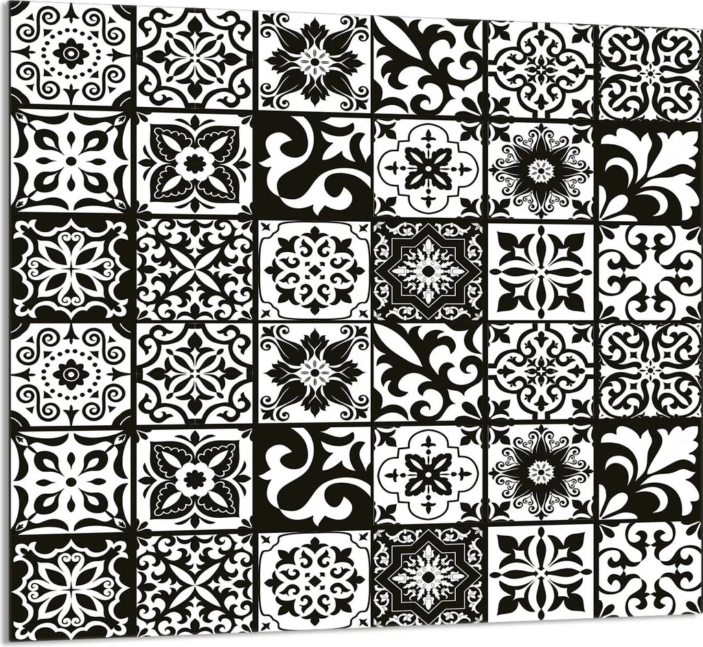 Piatto in Vetro per Cucina 65x60 Mosaico | Protezione e Decoro Top