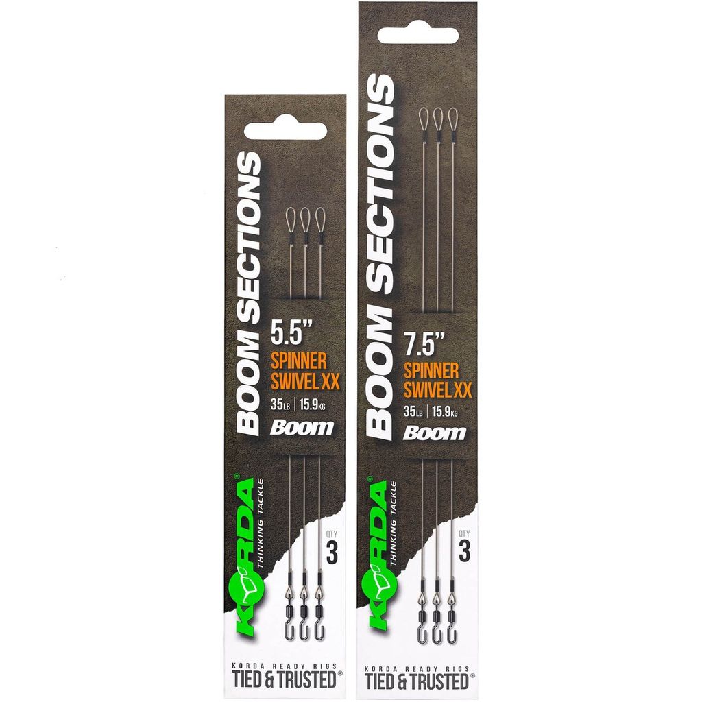 Korda Booms Spinner Swivel XX - 3 Karpfenrigs, Größe:5.5in