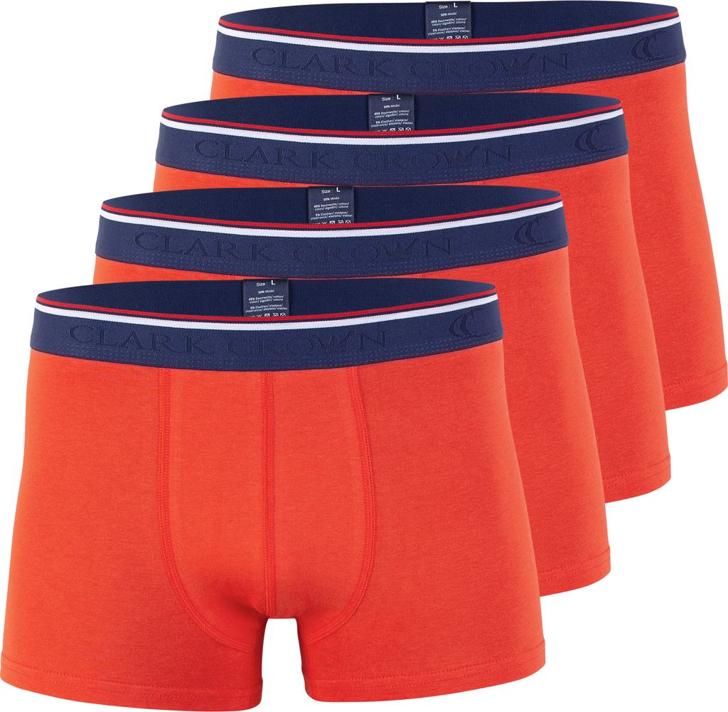 Clark Crown Modal Boxershorts 4er Pack XL Cherry Tomato