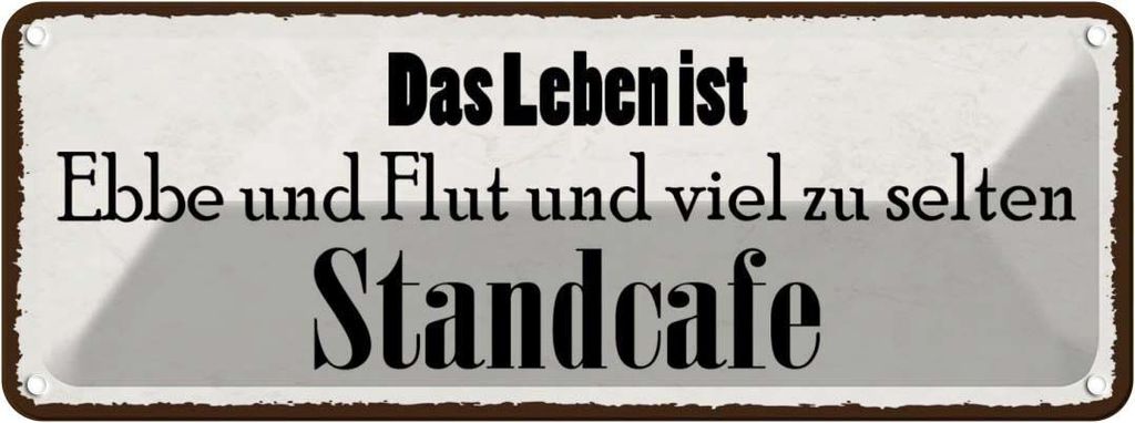 vianmo Blechschild 10x27 cm Leben ist Ebbe und Flut viel Spruch Zitat