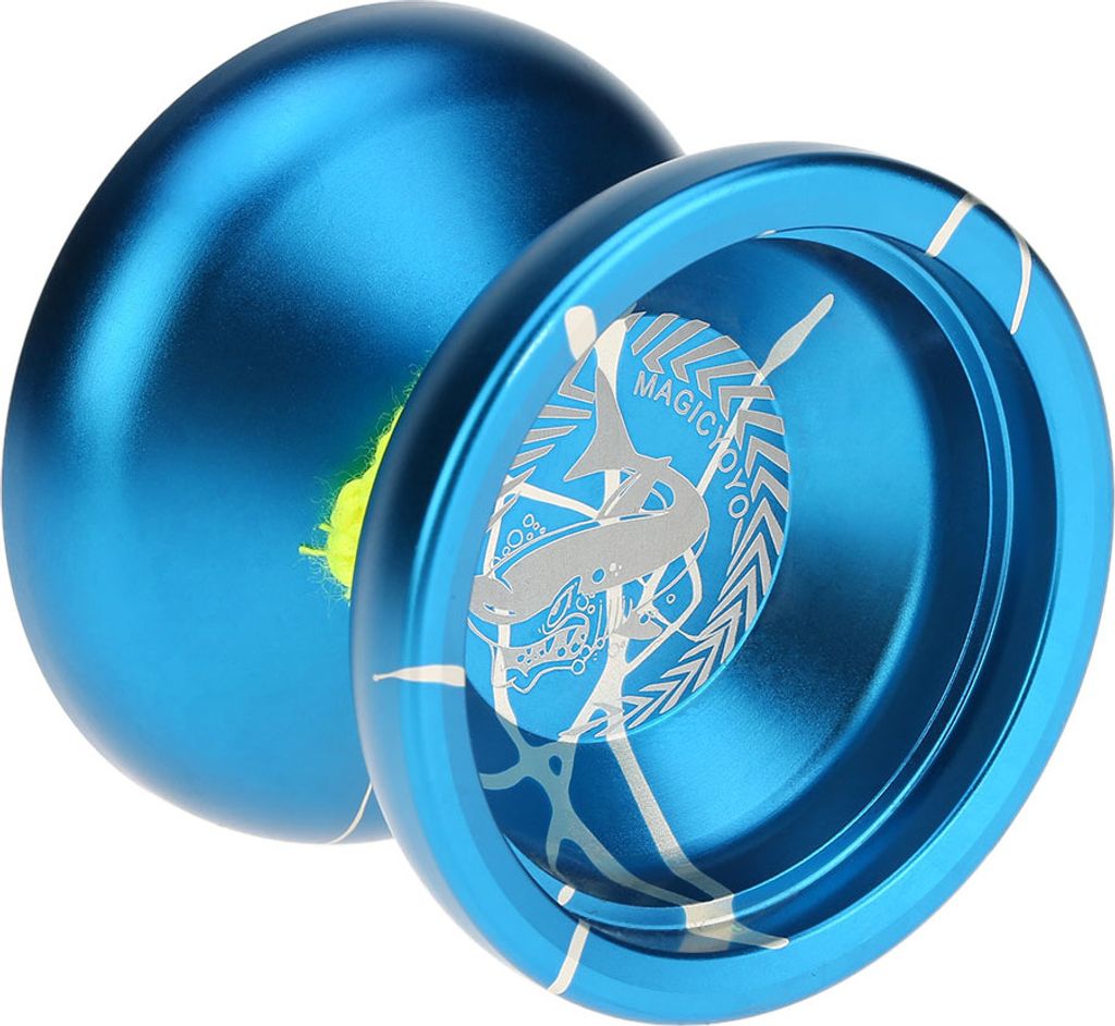 Professionelle Magie Yoyo N12 Aluminium Legierung Metall Yoyo 8 Ball KK Lager mit Spinning String fue r Kinder Blue & Silver