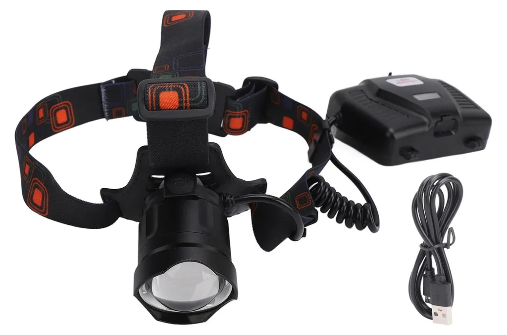 Lampe frontale de randonnée LED puissante idéale pour camping et extérieur