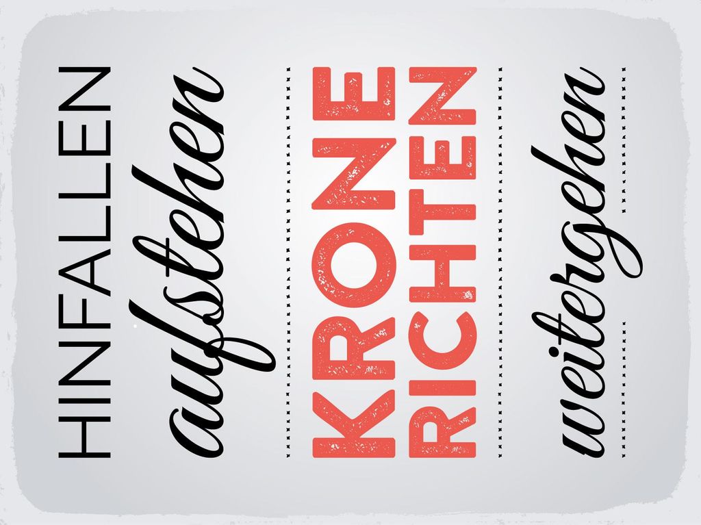 vianmo Blechschild 40x30 cm Hinfallen aufstehen Krone Richten weißes