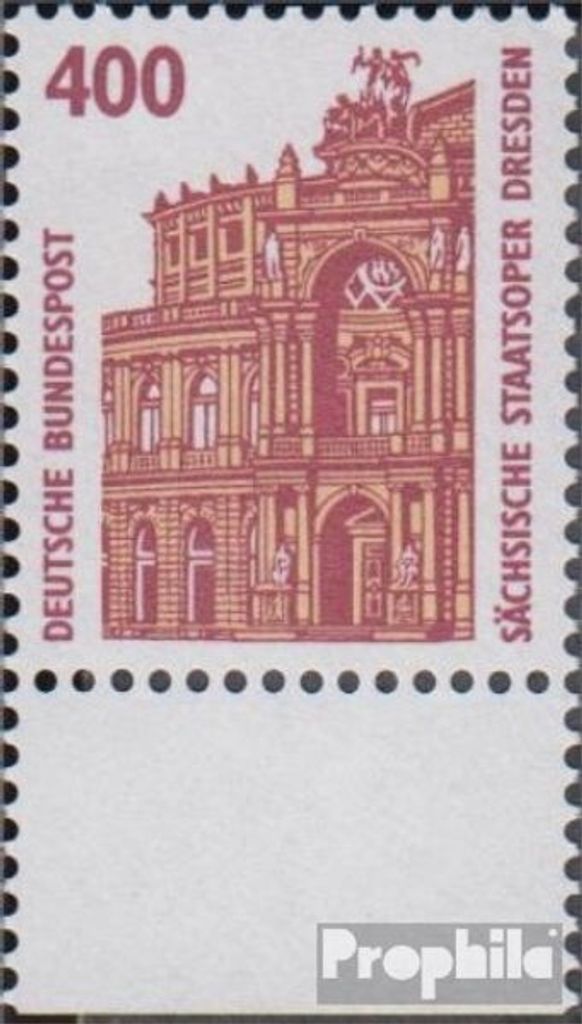 Briefmarken BRD (BR.Deutschland) 1991 Mi 1562 Unterrandstück (kompl.Ausg.) postfrisch Sehenswürdigkeiten