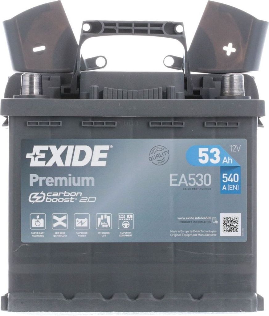 EXIDE Premium Starterbatterie 12V 53Ah 540A/EN B13 L1 für Produktbild 