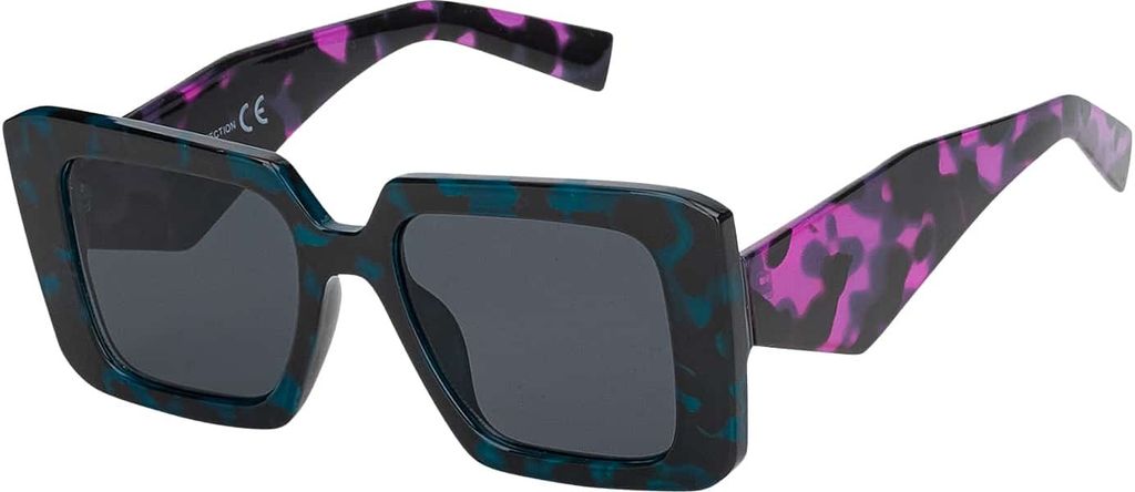 Damen Sonnenbrille Designer UVCE Protection Modern Urlaub Sommer Strand 30478 Blau-Lila