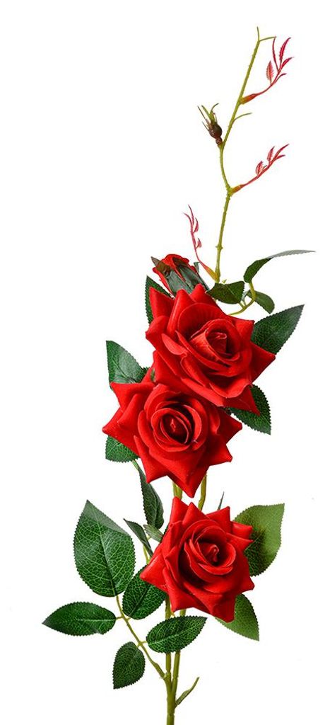 Clayre & Eef Umělé květiny Rose 83 cm Červený plast Obrázek produktu 