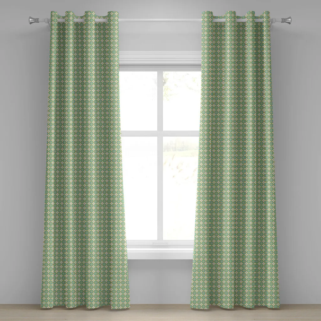 Rideaux décoratifs 2 panneaux motif floral pastel 280 cm x 175 cm