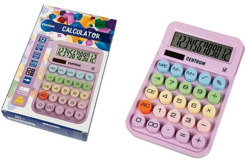 Calculatrice de poche pour comptabilité Centrum Retro 12 chiffres LCD