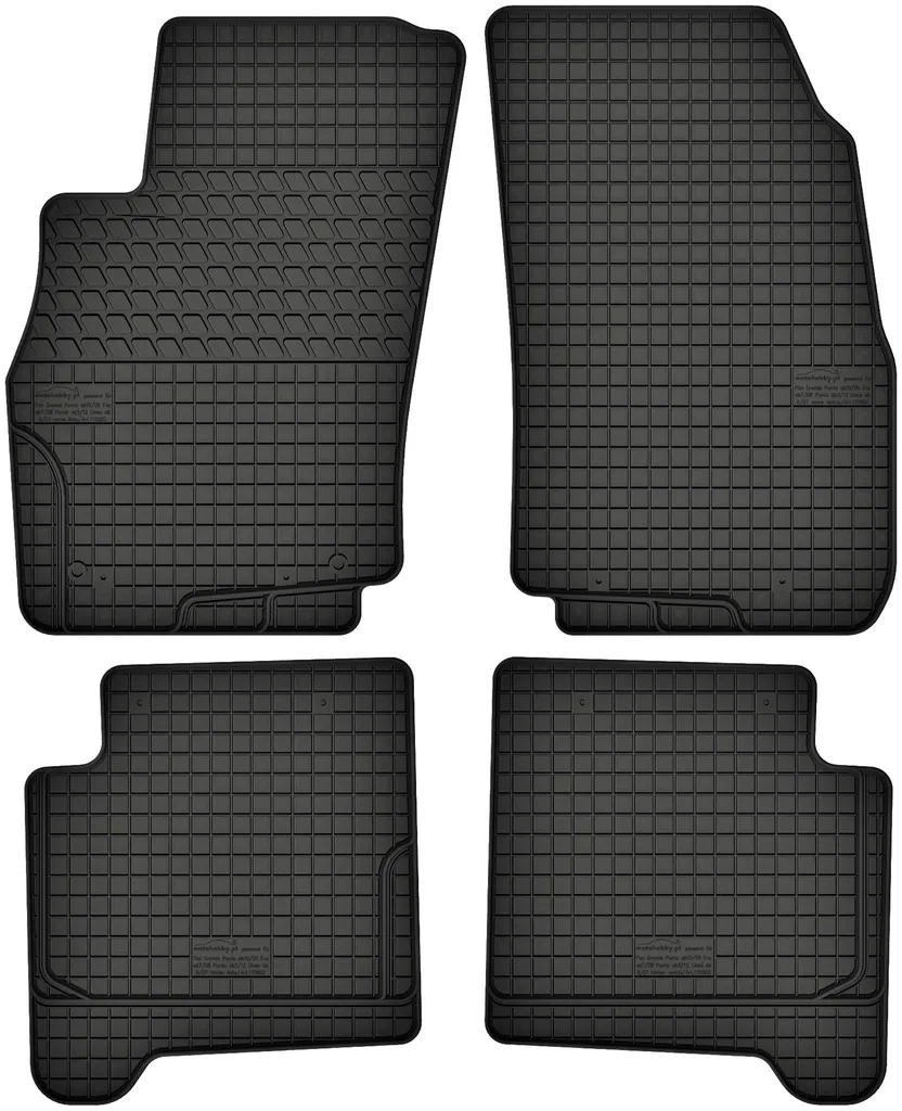 Tappetini in Gomma FIAT Linea 2007-2015: Set 4 Pezzi con Stopper