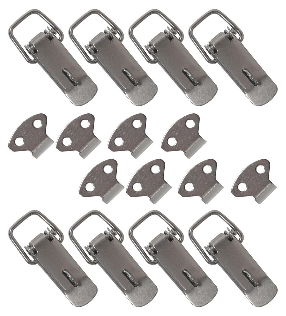 Edelstahl Spannverschluss mit Schlossöse im 8er Set von HMF in Silber