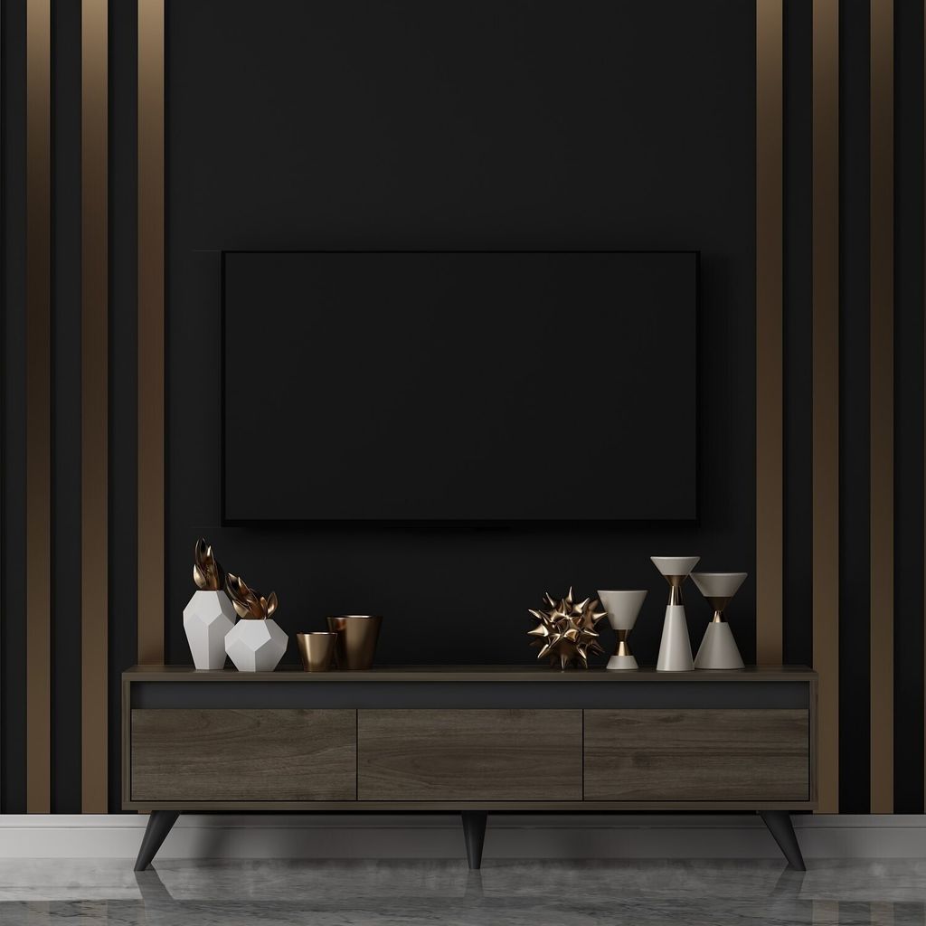 Skye Decor, Century - Walnut, supporto per TV, 100 % Immagine del prodotto 