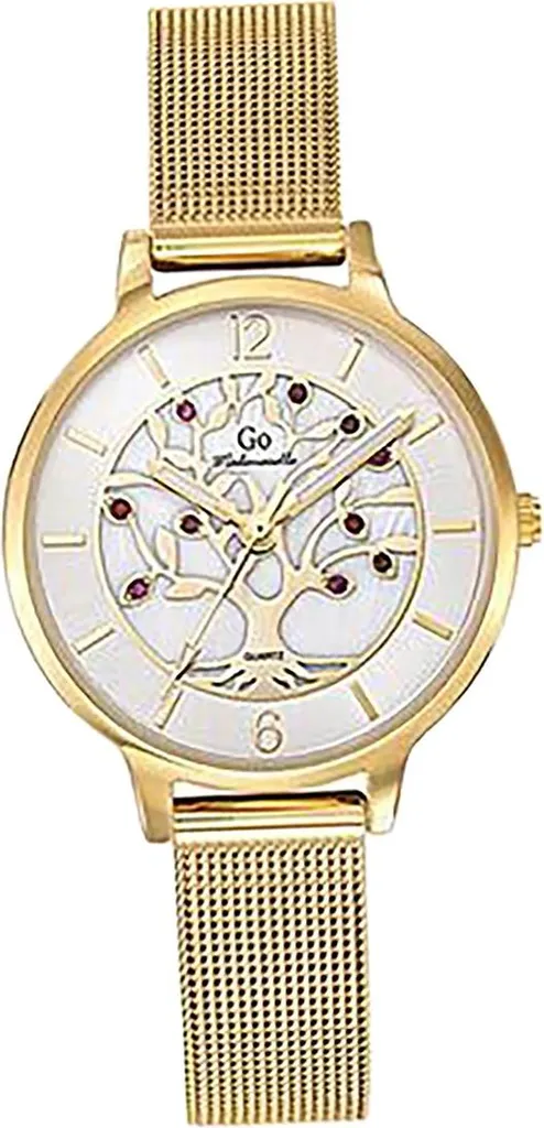 Montre Femme Dorée Analogique avec Bracelet Acier Inoxydable Mailles Or