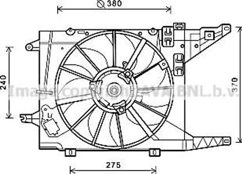 Ventilateur de Refroidissement Robuste AVA RT7550 OE 8200765566 Performant