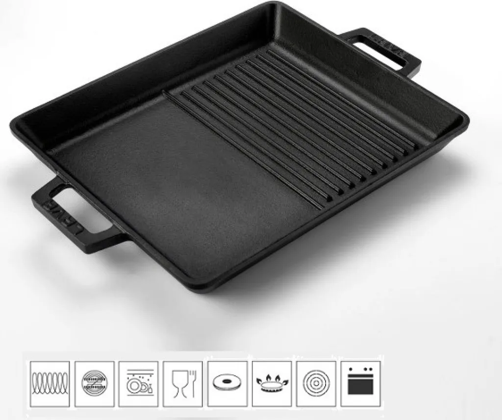 Piastra per Grigliare LAVA METAL in Ghisa 26x32 - Uso Interno ed Esterno