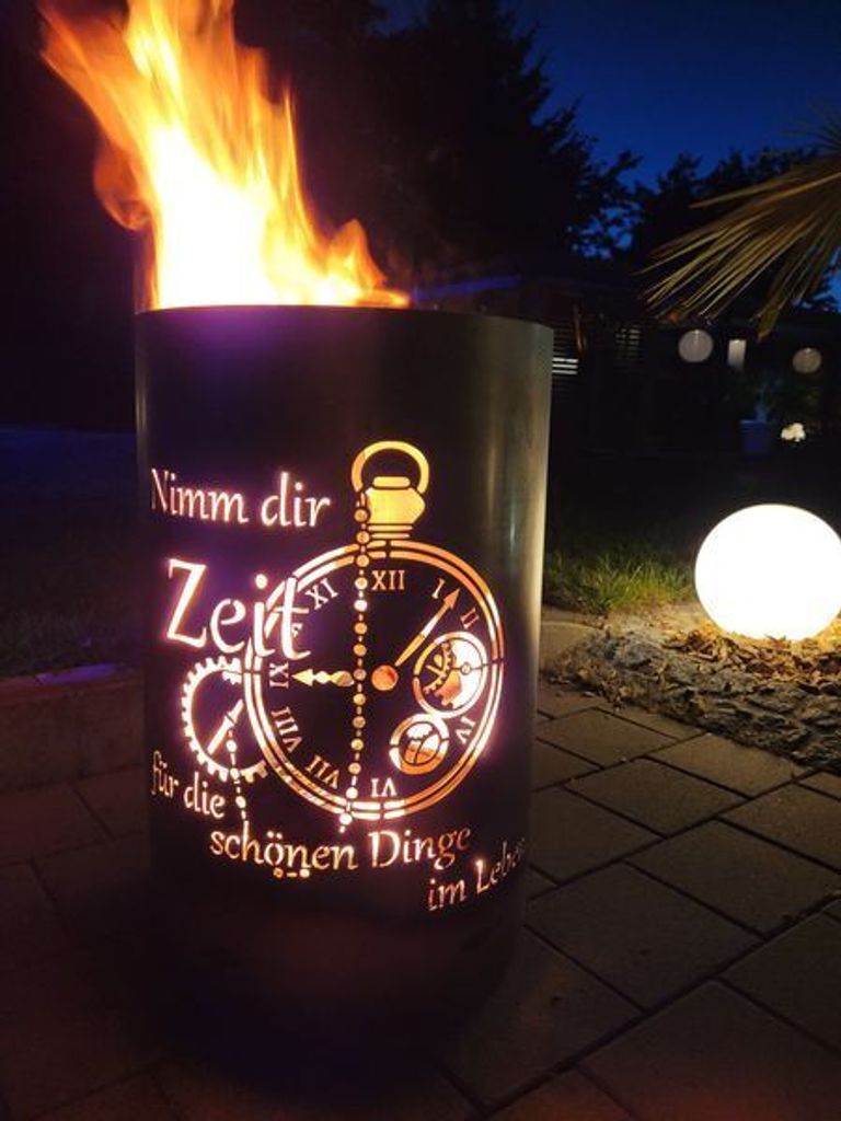 Feuertonne Mit Motiv
