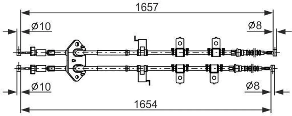 Câble de frein à main BOSCH 1 987 482 896 pour Mazda 6 (G) OE GS1D-44-410A
