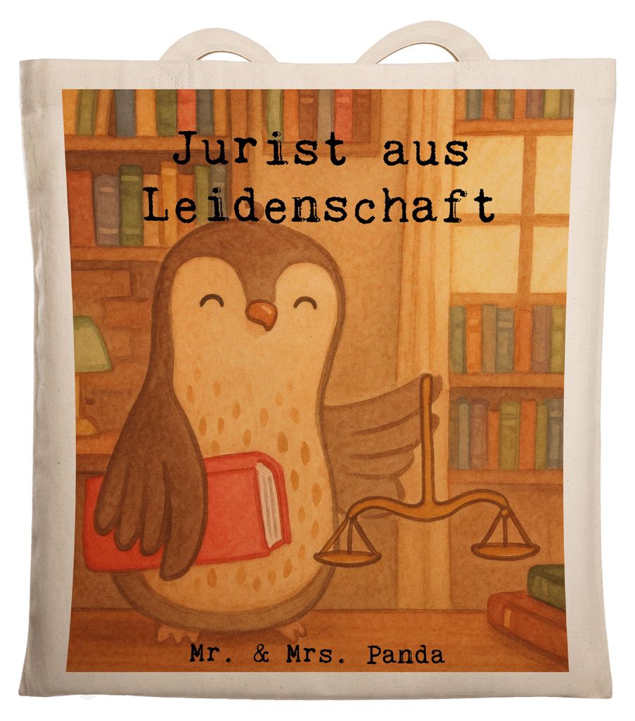 Mr. & Mrs. Panda Tote Bag Jurist Leidenschaft Design - Weiß - Geschenk, dokumententasche, Laptoptasche, Master Of Laws, Lustig, Shopping Tasche, S...
