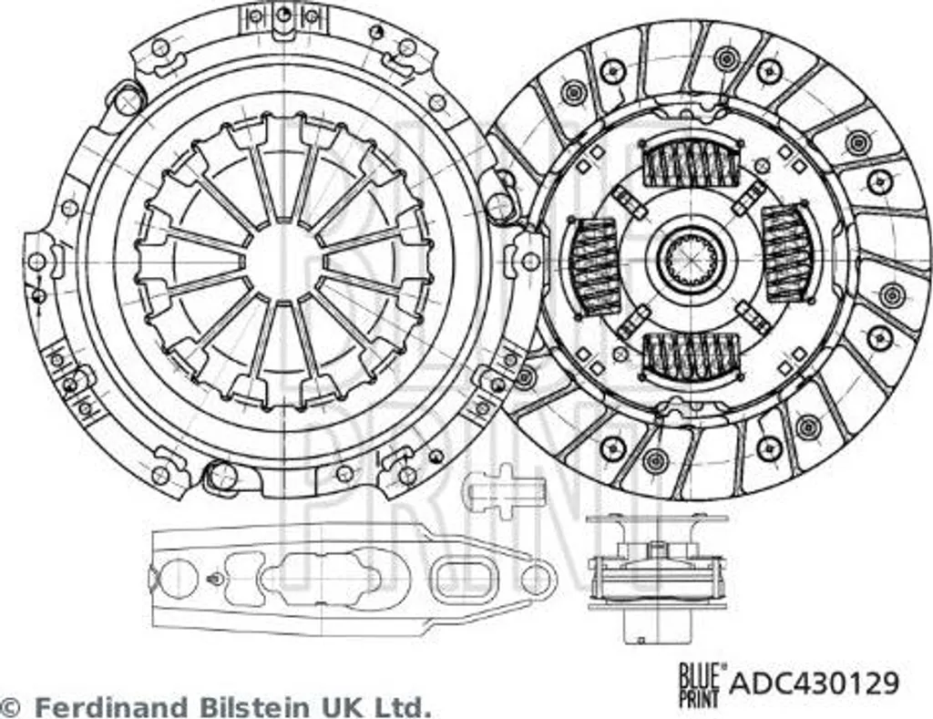 Kit d'embrayage Blue Print ADC430129 pour Colt et Forfour OE MME61533