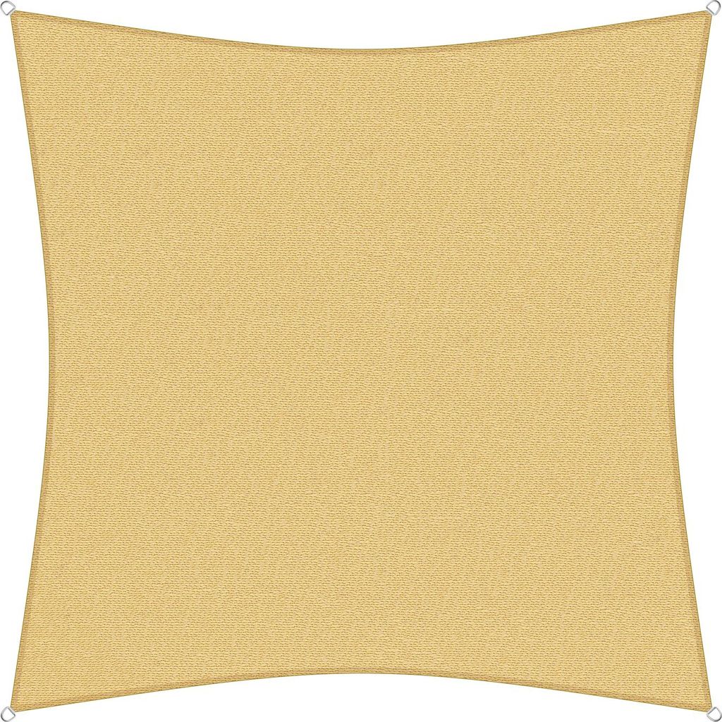 sunprotect 83200 Professional Sonnensegel, 3 x 3 m, Quadrat, wind- & wasserdurchlässig, beige