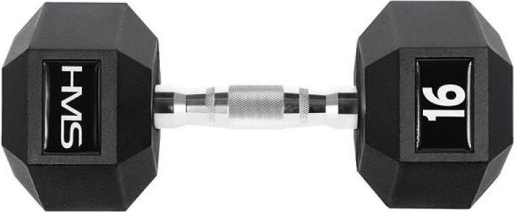 HMS Fitness HEX PRO 16, mancuerna hexagonal con peso fijo, Imagen del producto 