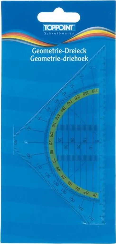 Équerre de géométrie transparente 16 cm - Triangle scolaire incassable - 7