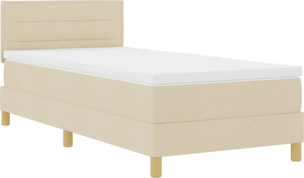 Lit Boxspring 90x190 cm avec matelas Crème : finis les maux de dos