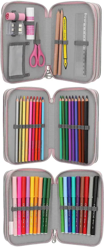 Trousse triple compartiment TOPModel Depesche grand format rouge 83 - 4